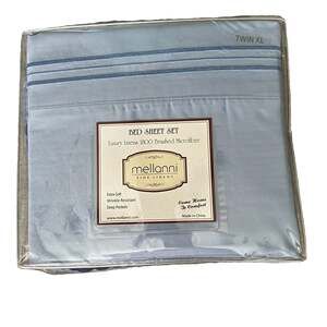 Mellanni 1800 Brushed Microfiber Bed Sheet Set Twin XL Blue Hydrangea